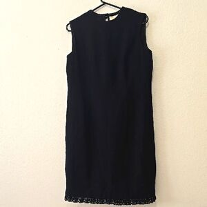 The Ann Fogarty Lord & Tylor, Vintage,  Black Sleeveless Dress 12